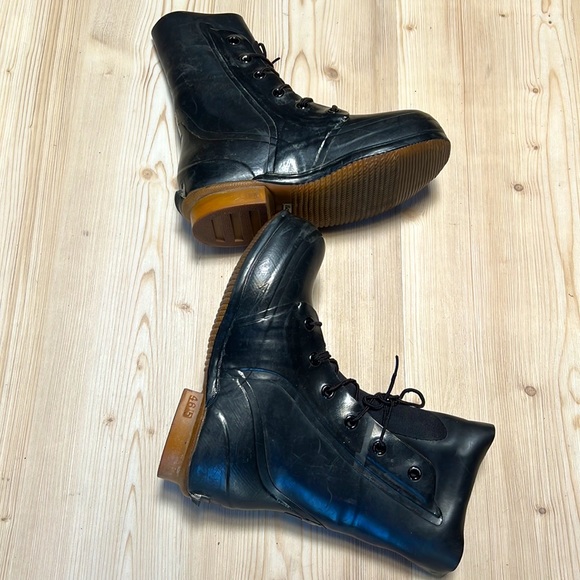 Vintage 1970s Rubber Military Boots - Picture 6 of 12